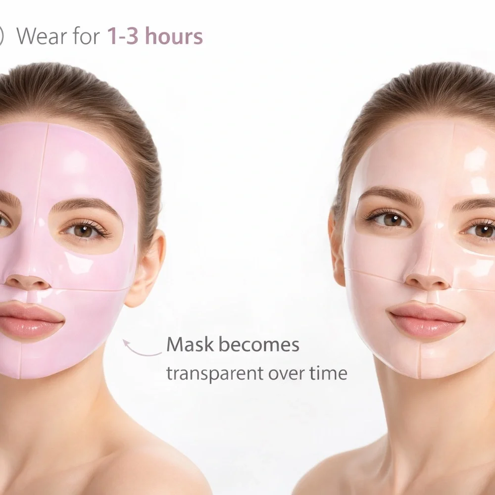 PDRN Pink Collagen Hydrogel Face Masks 12 Pack Sodium DNA Glass Skin VOBIKO Set